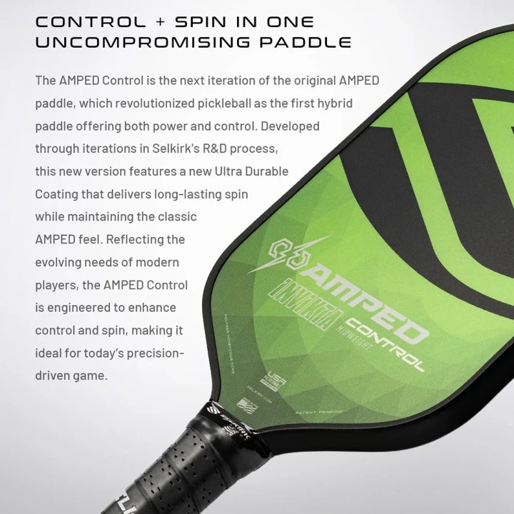 Vợt Pickleball AMPED Control Invikta Lightweight Green