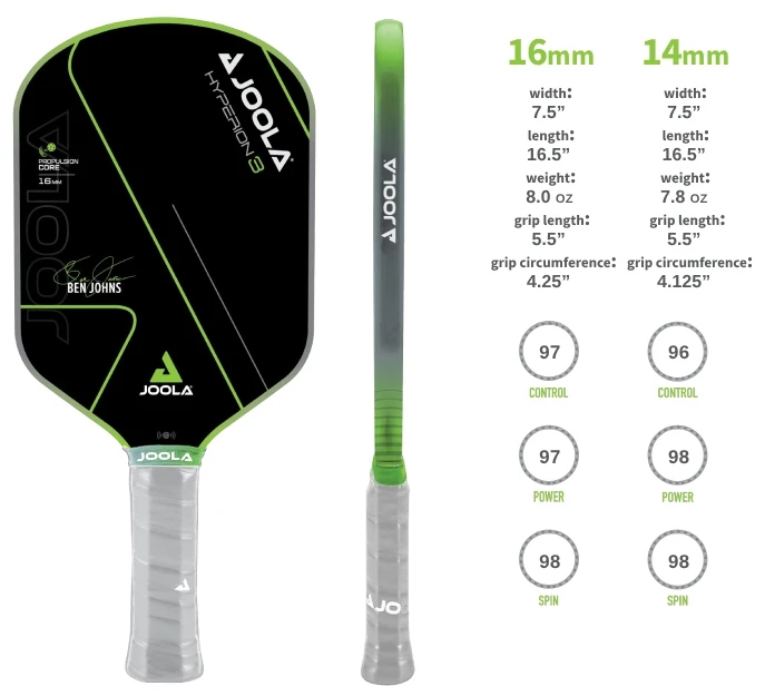 Vợt Pickleball Joola Ben Johns Hyperion 3 16mm