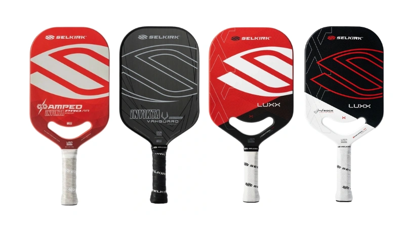 So sánh các dòng vợt Selkirk LUXX, Vanguard, AMPED, SLK Halo