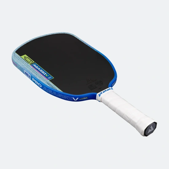 Joola Agassi Pro V Washed Indigo 14mm nằm nghiêng, nắp cán in logo Joola