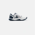Giày R4LLy nam White/Midnight Navy nhìn ngang sườn ngoài, đế giữa trắng và viền đế xanh than