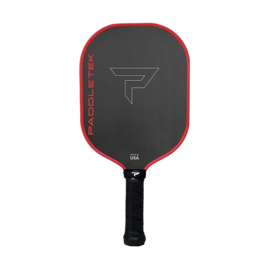 Mặt sau ALW-C Fire Red in logo chữ P lớn, chữ PADDLETEK dọc viền