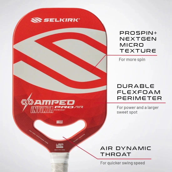 Vợt Pickleball AMPED Pro Air Invikta Red